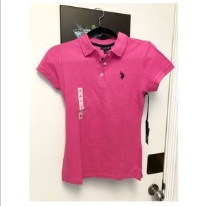 U.S. Polo Assn Pink Polo Shirt size S 100% cotton